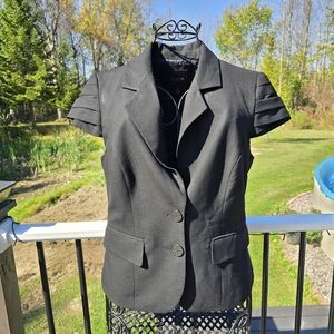 The Limited Collection Cap Sleeve Suit Jacket,Black, size M, VGUC